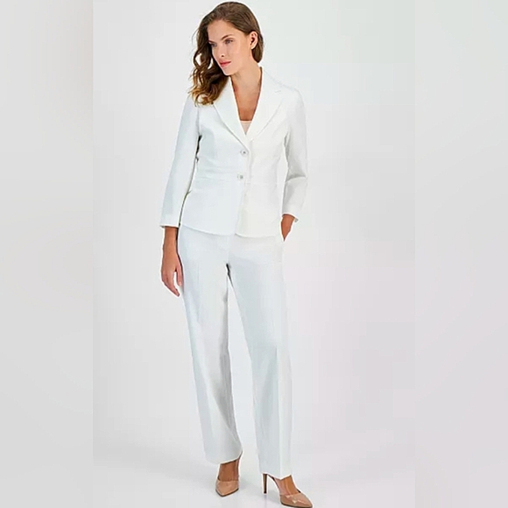 Crepe Two-Button Blazer & Pants